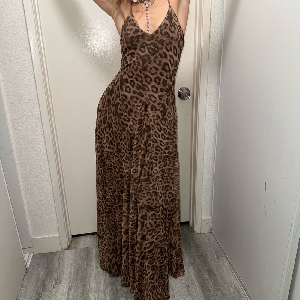 ZARA Leopard Print Slip Dress - Picture 4 of 5